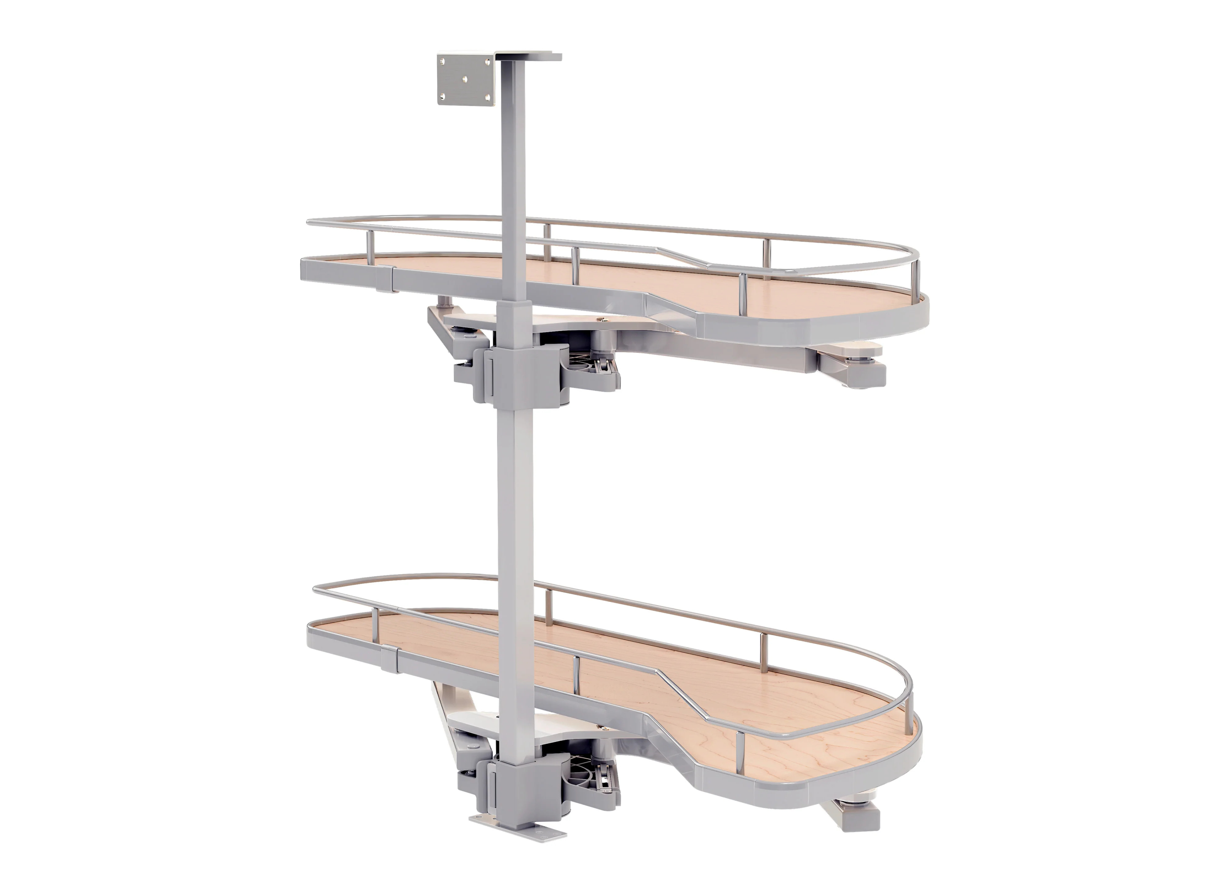 Rev-a-shelf Two-Tier Maple Solid Bottom Girasolo 12″ Opening Width Right Opening Direction