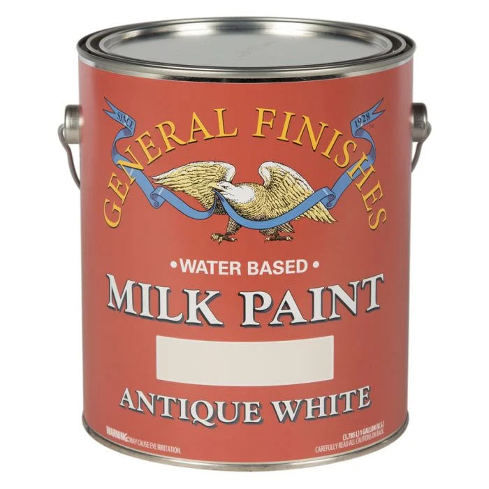 General Finishes Milk Paints, Antique White, 5-Gallon