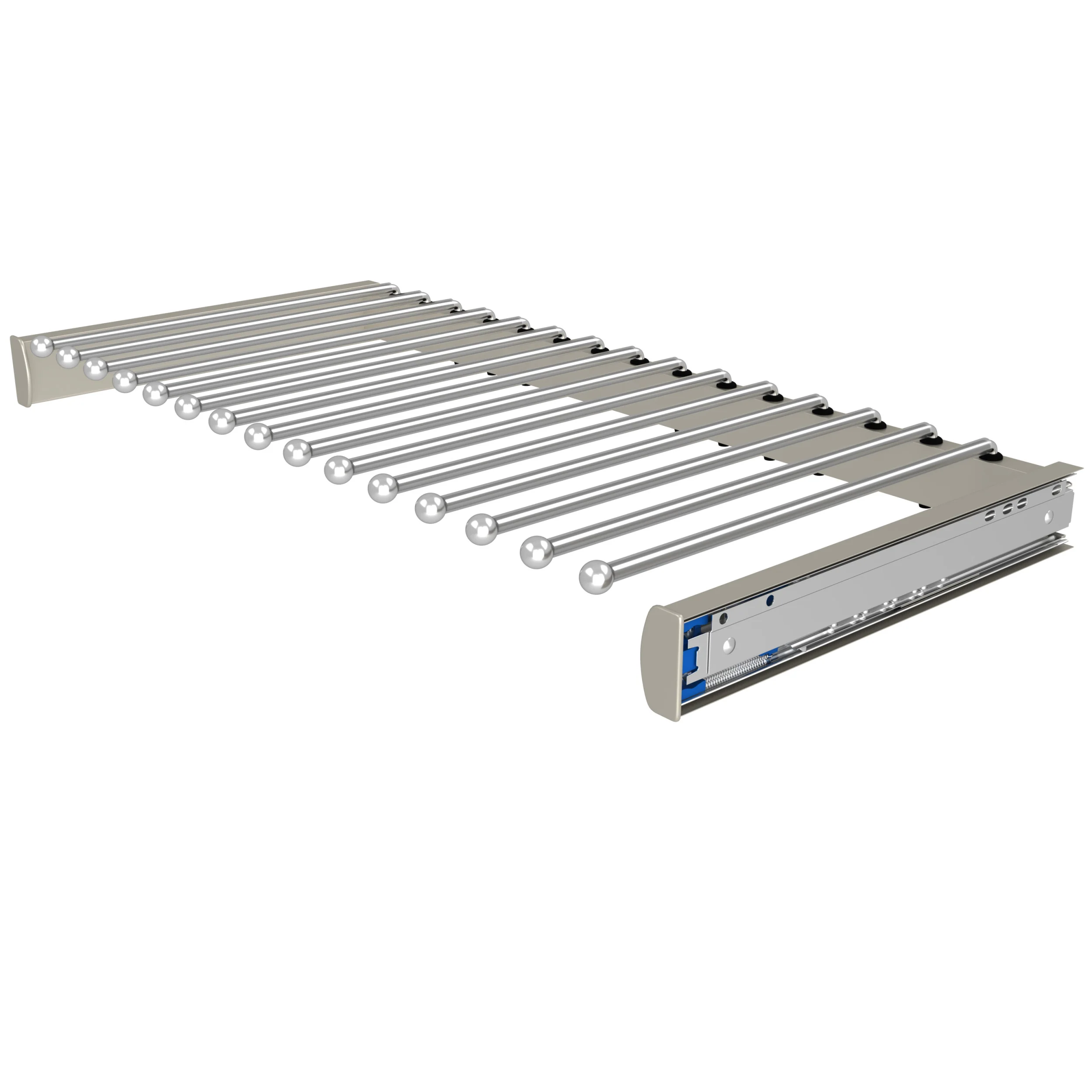 Rev-a-shelf Elite Pullout Pants Rack With Soft-Close Slides Satin Nickel 30″ Length