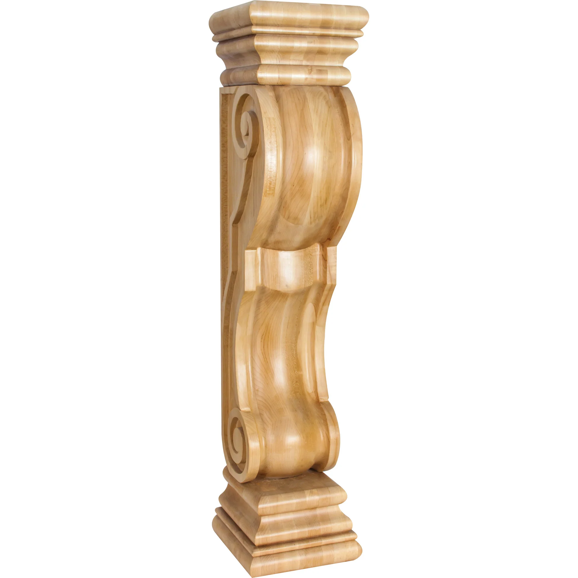 Hardware Resources Rounded Scroll Fireplace Corbel Alder 36" Length