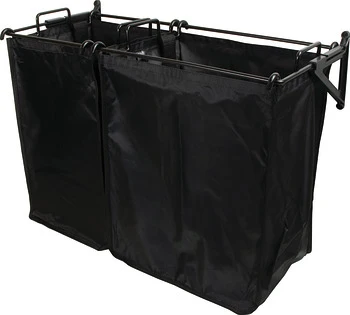 Hafele Tilt-Out Hamper With Removable Bag Tag Black 30″ Width