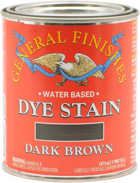 General Finishes Dye Stains, Dark Brown, Pint