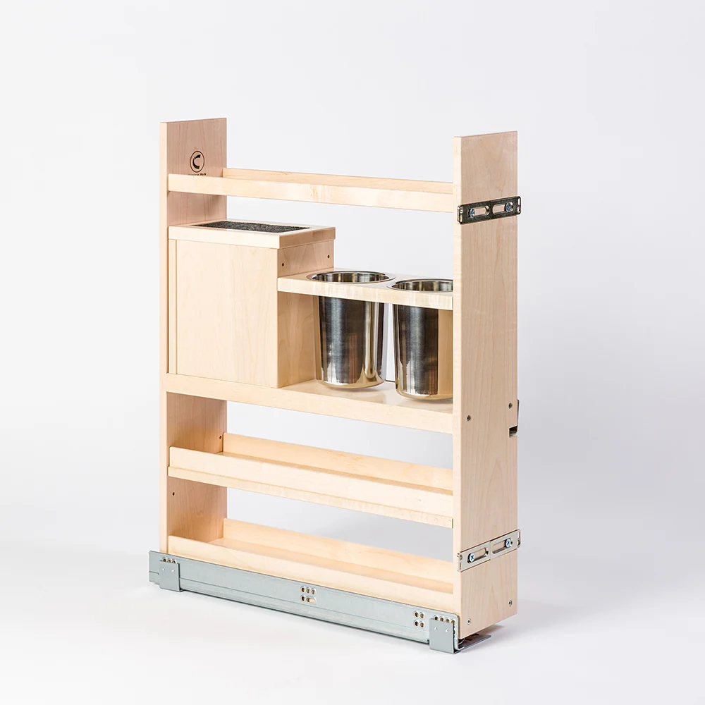 Century Components Signature Pullout Canister Organizer With Knife Block 5-7/8″ Width