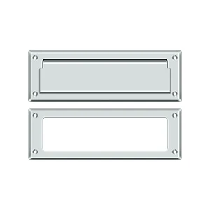 Deltana Mail Slot 8-7/8″ With Interior Frame, Chrome
