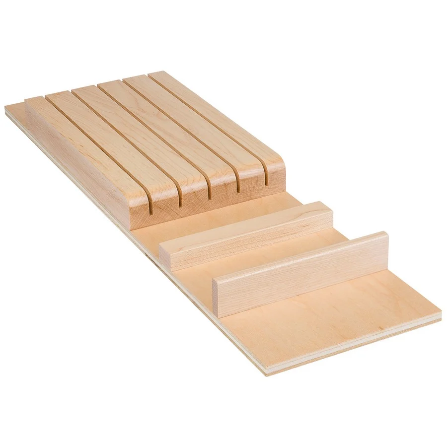 Classic Knife Block Drawer Insert, Maple, Natural Finish