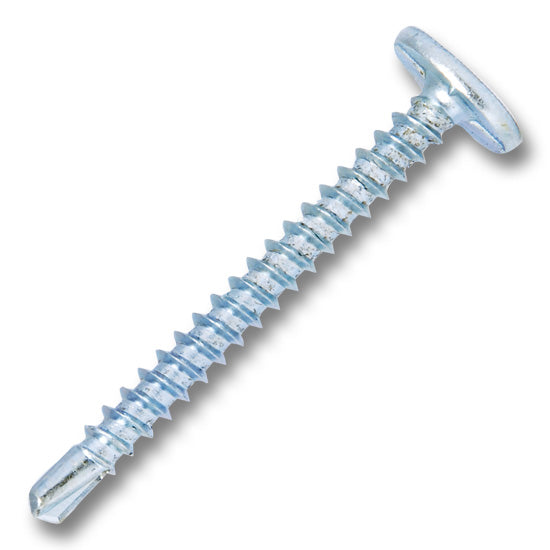 #10 Power Head Sheet Metal Screws Square Drive With Nibs Zinc Finish 2″ Length