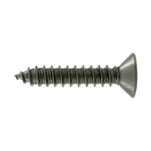 Deltana #10 Solid Brass Wood Screw, Antique Nickel
