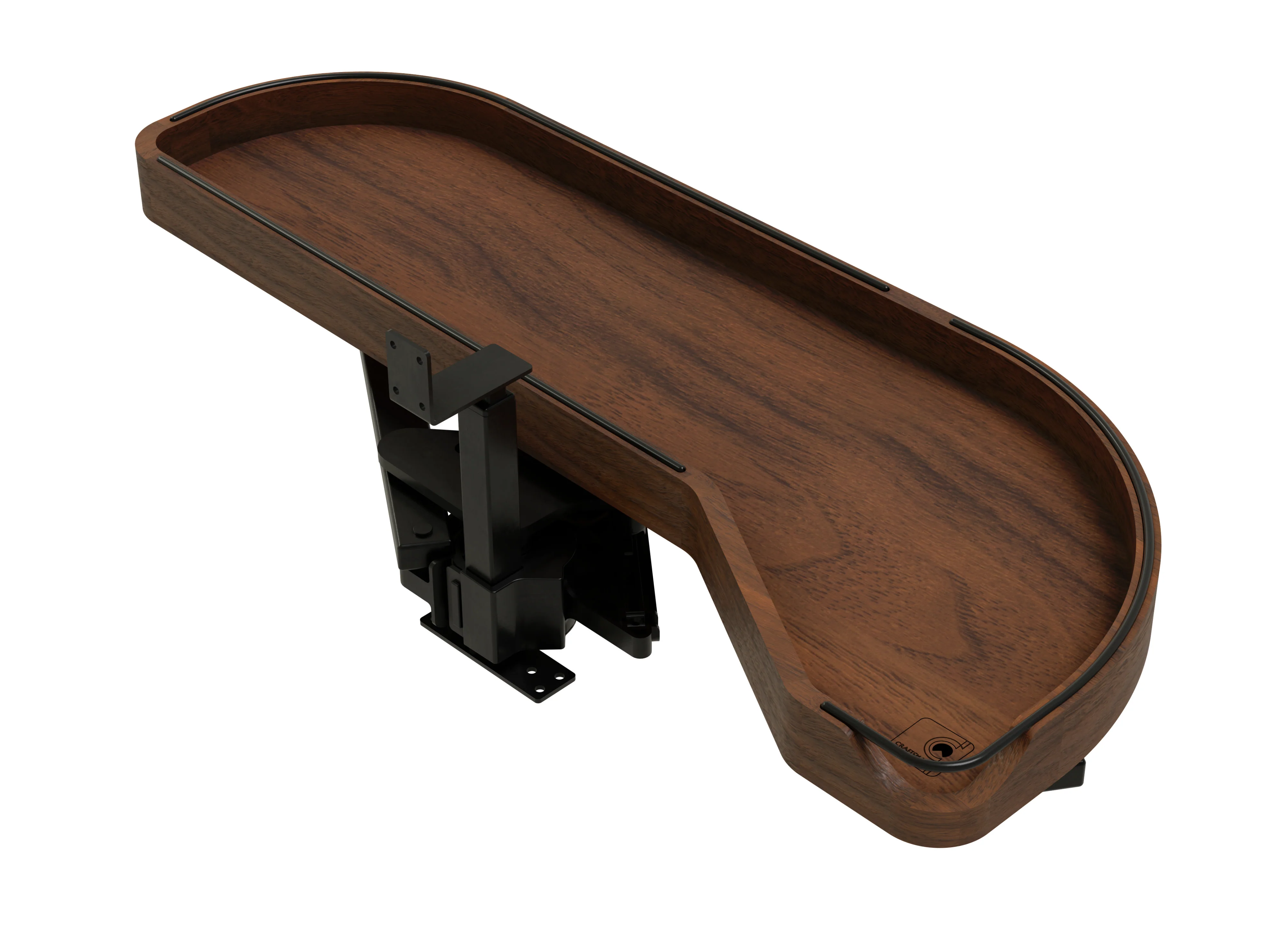 Craftsman Collection Solid Walnut Single-Tier Girasolo With Soft-Close, 12″