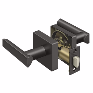 Deltana Zinc Livingston Lever With Escutcheon Passage Door, Oil Rubbed Bronze, Square