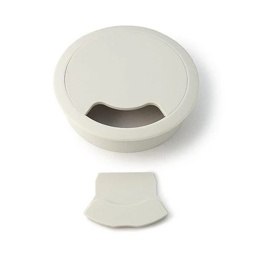 Sugatsune Round Cable Grommet with Lid 60 mm Diamitor White