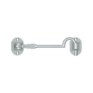 Deltana Cabin Hooks British Style, Brushed Chrome, 4″