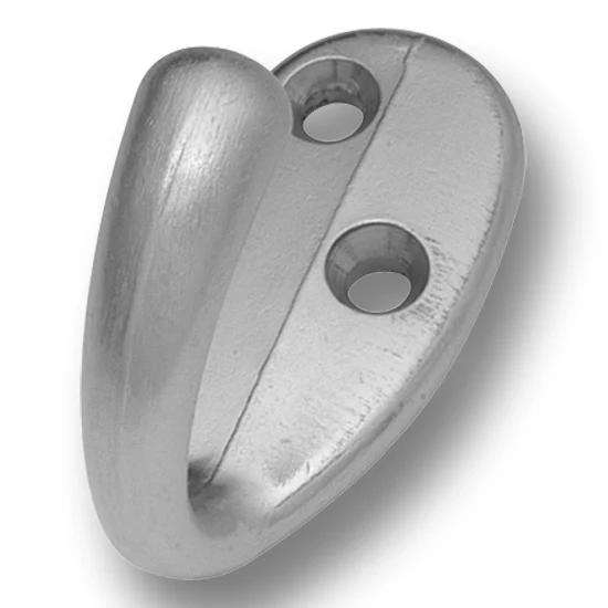 Hickory Hardware Hook Zinc Satin Chrome 1/2″ Center to Center