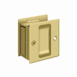 Deltana Pocket Locks 2-1/2″ x 2-3/4″ Passage Door, Polished Brass