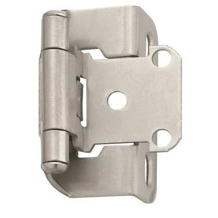 Self Closing Hinge, Partial Wrap, 1/2″ Overlay, Satin Nickel
