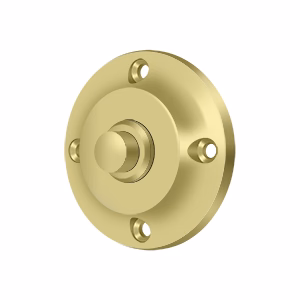 Deltana Bell Button Round 2-1/3″ Diameter Polished Brass Contemporary Style