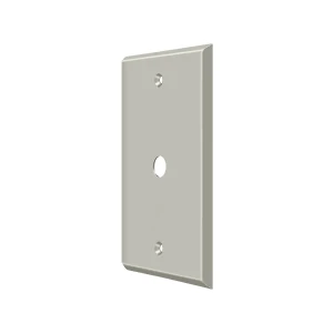 Deltana Switch Plate Cable Cover Plate, Satin Nickel