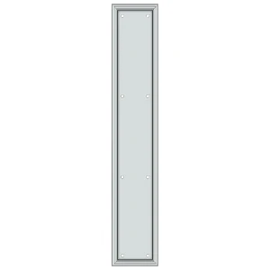 Deltana Framed Push Plate Heavy Duty, Chrome, 3-1/2” x 20”