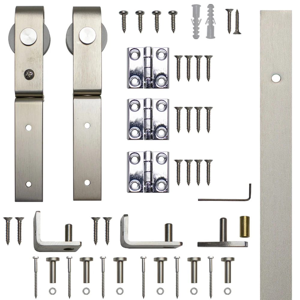 Bifold Mini Barn Door Hardware Kit Front Mount Rail