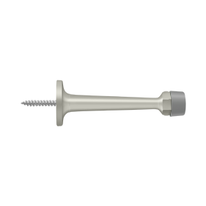Deltana Baseboard Door Bumper Solid Brass, Satin Nickel, 3-1/4″