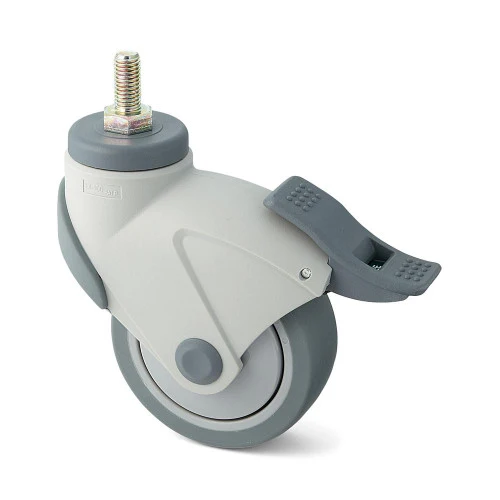 Dual Brake System Caster Threaded Bolt Type With Brake M12 x 1.75