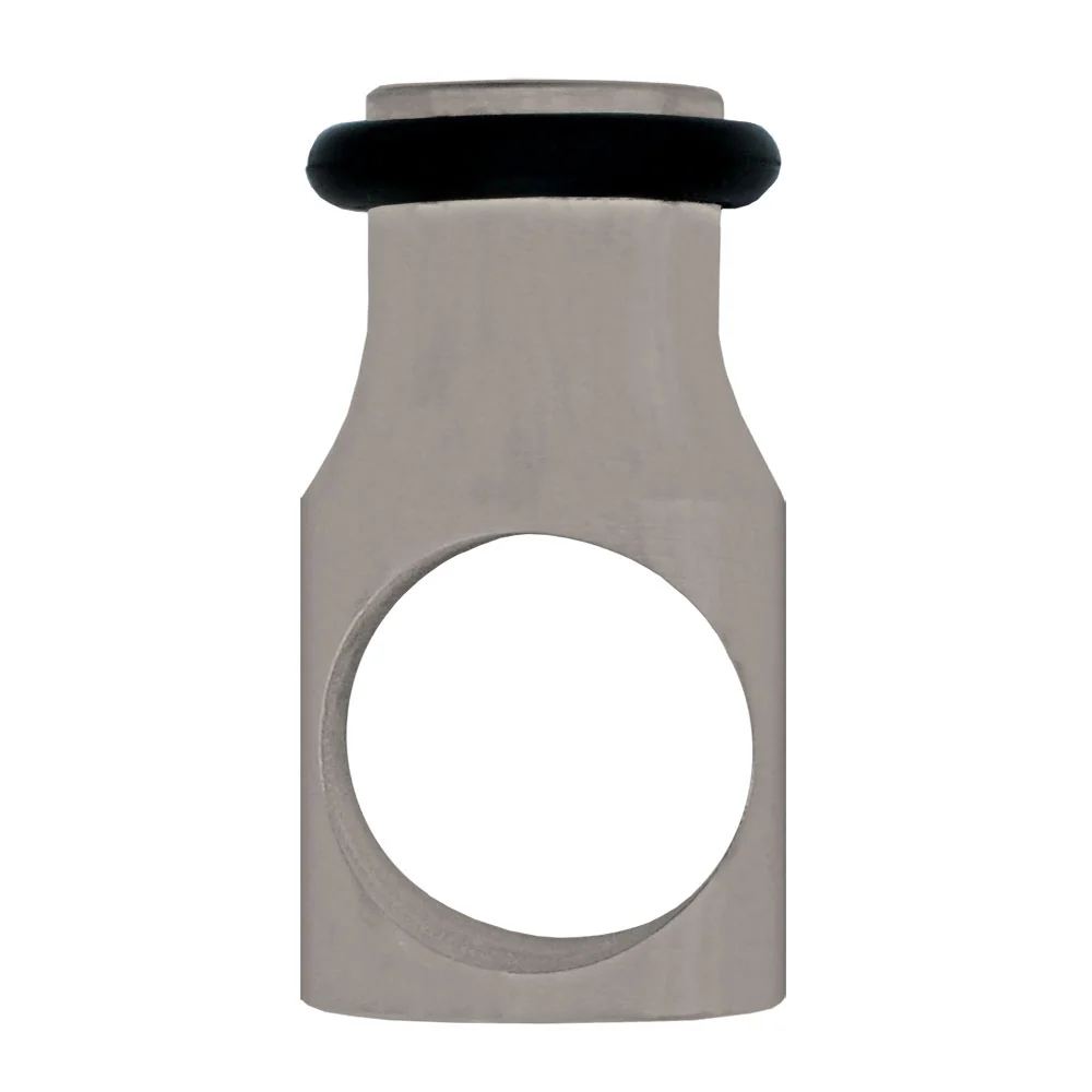 Track Mounted Stop, Powder Coated Steel, Satin Nickel