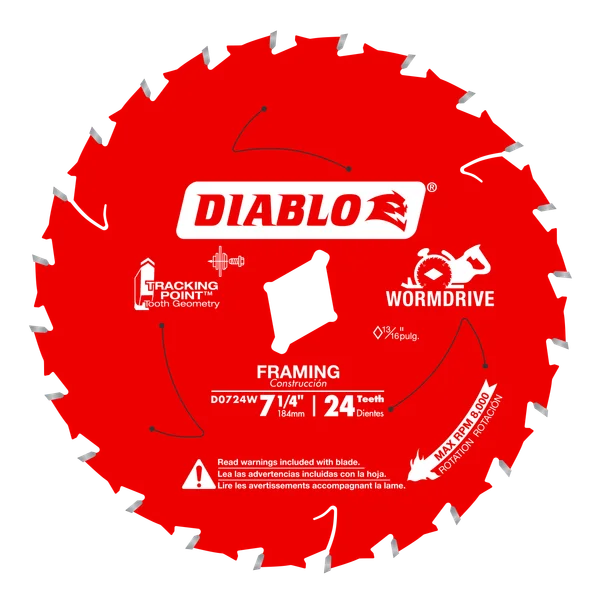 Diablo Framing Saw Blade for Wood 7-1/4″ Wormdrive Diameter