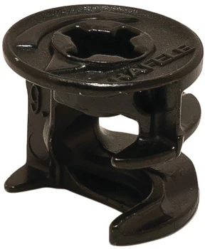 Connector Housing, Häfele Minifix 15 mm Without Rim Zinc Alloy, Black