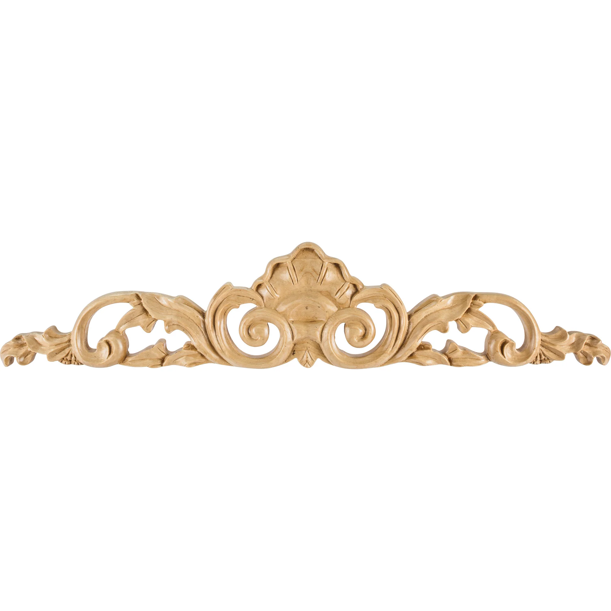 Hardware Resources Hand Carved Shell Onlay Rubberwood 24″ Length 5″ Height
