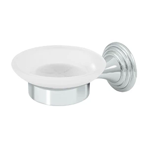 Deltana Soap Dish With Oval Glass Classic 98C Series, Chrome