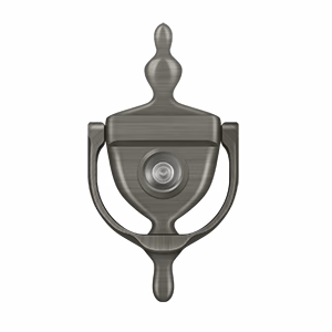 Deltana Door Knocker-Viewer, Antique Nickel, 3-3/4"