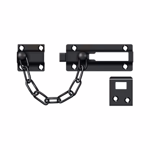 Deltana Door Guard Chain Doorbolt, Black