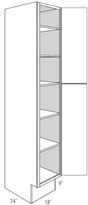 ADA Pantry Cabinet 18 W X 96 H X 24 D - Dover by JSI