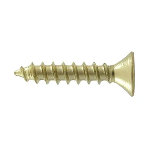 Deltana #10 Steel Wood Screw 1″ Length Polished Brass