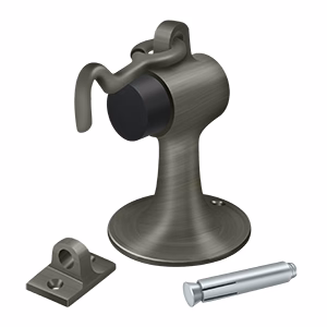 Deltana Cement Floor Mount Bumper With Holder, Antique Nickel