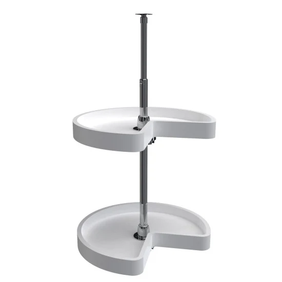 Rev-a-shelf Kidney Shape 2 Shelf Set Lazy Susan Set Polymer, 18"