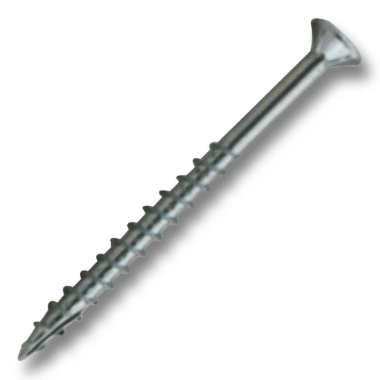 #8 Screw Flat Head With Nibs Combo Drive Coarse Thread Double Auger