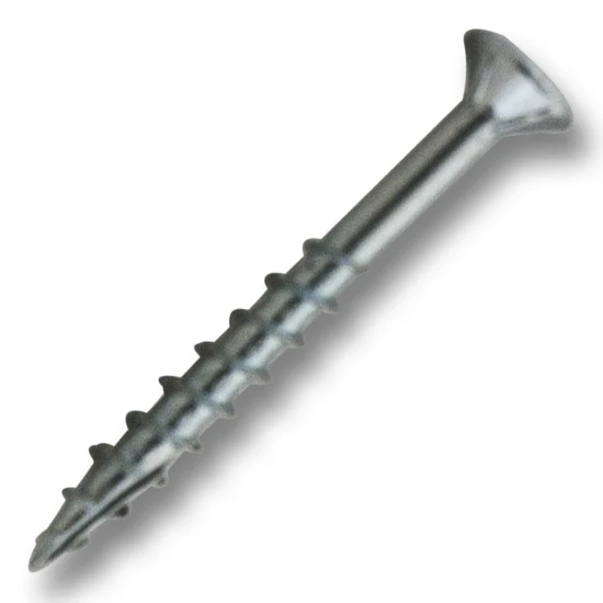 #8 Screw Flat Head #2 Square Coarse Thread Type 17 1-5/8" Length Zinc, Multiples of 100