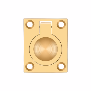 Deltana Flush Ring Pull, PVD, 1-3/4'' x 1-3/8''