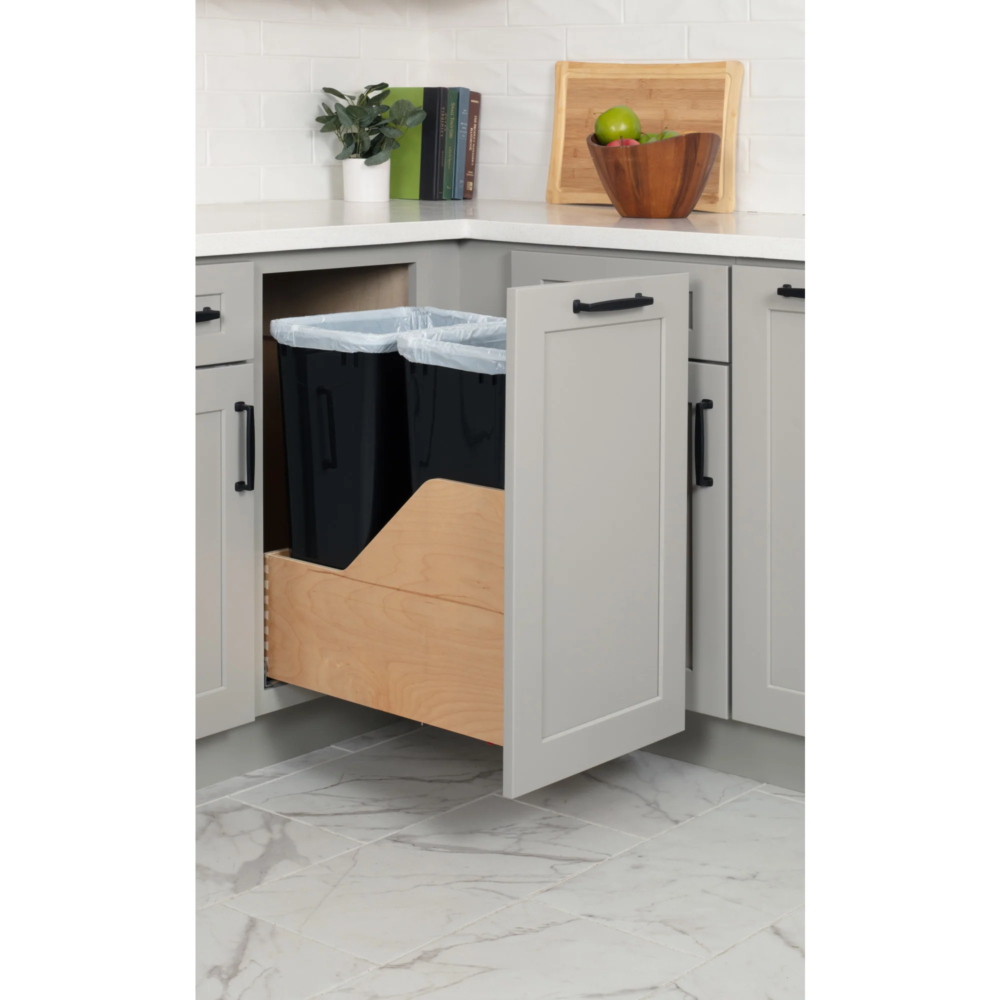 Hardware Resources Door Mount Pullout Waste Container System