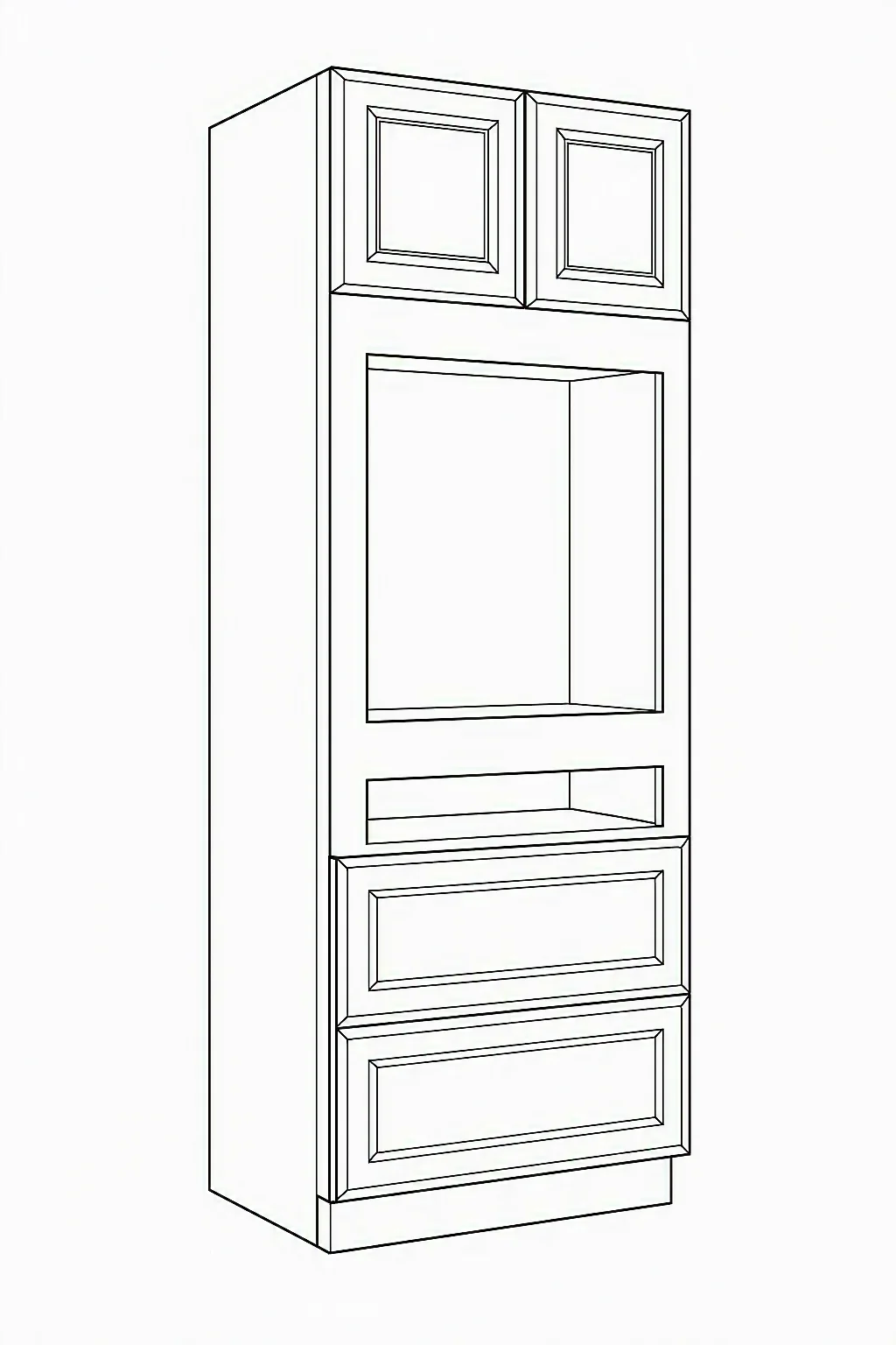 Combo Oven Cabinet 33 W X 84 H X 24 D – Nostalgic by TA Cabinetry