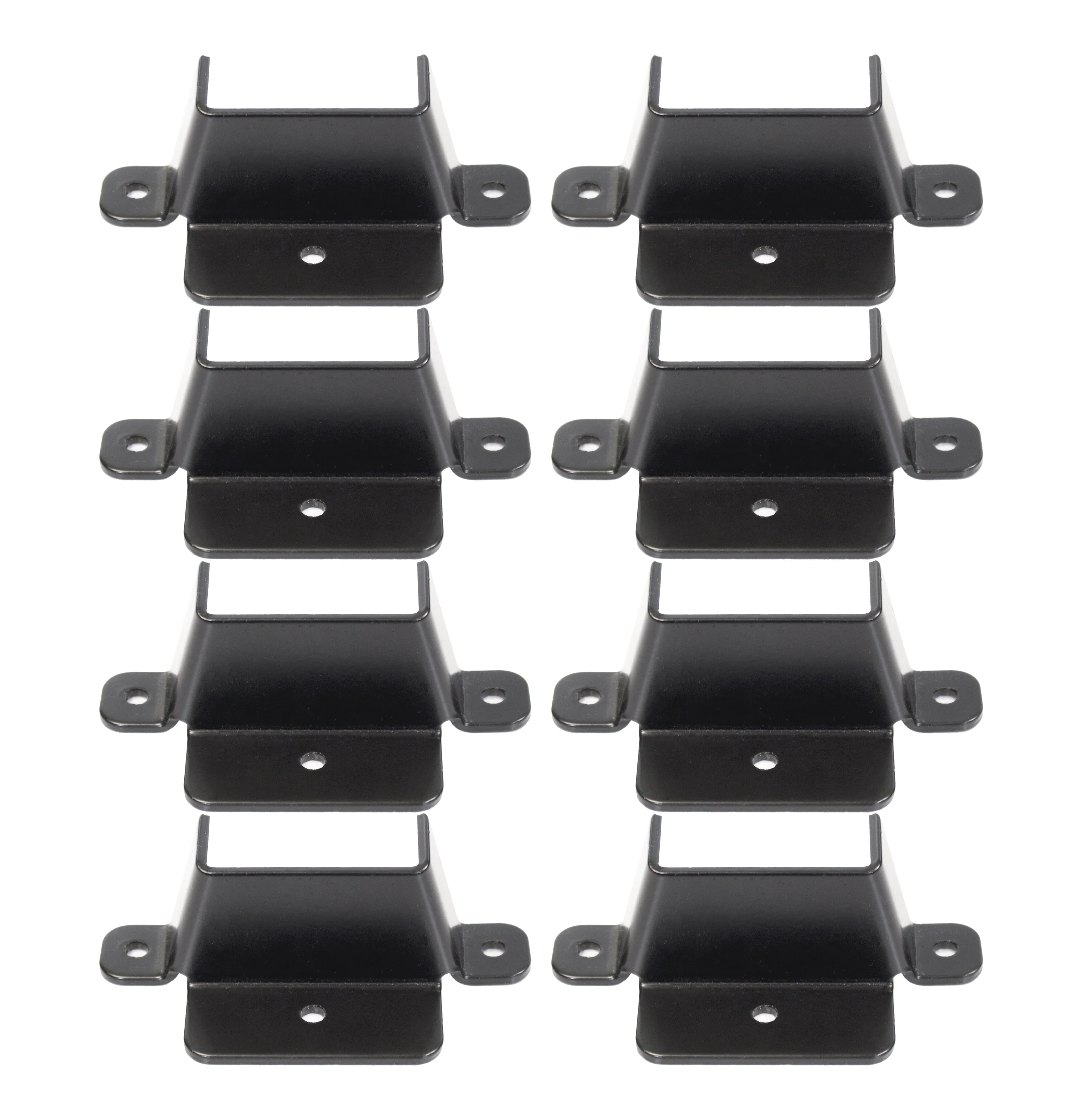 Dovetail Bracket Set For Bed Support Slats, Black, Set Of 8 Brackets