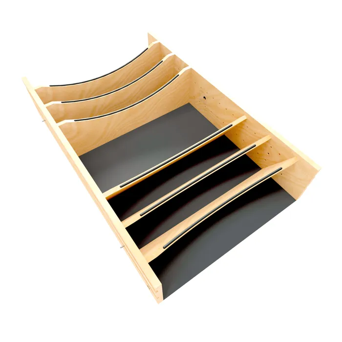 Craftsman Collection Adjustable Deep Drawer Divider Insert With Black Accents, 36″