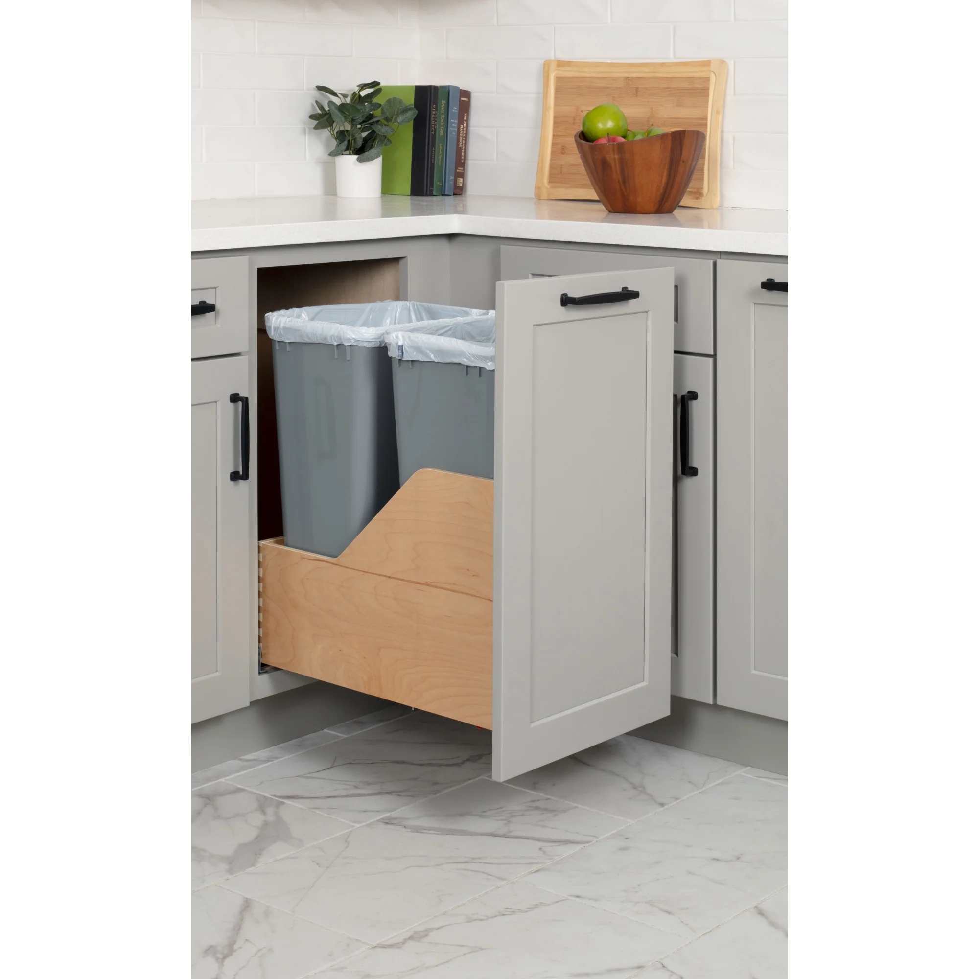 Hardware Resources Door Mount Pullout Waste Container System