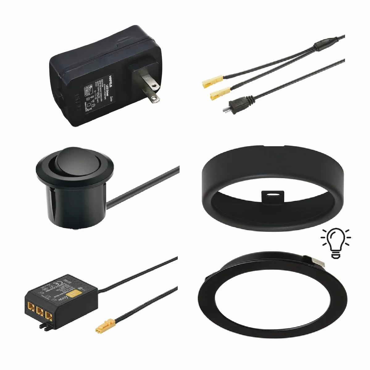 Invisidoor Single Light Kit, Black