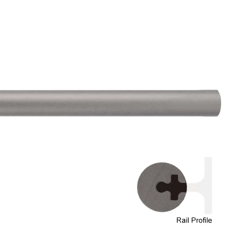 Quiet Glide, 36" (3ft) Solid Aluminum Track, Satin Nickel