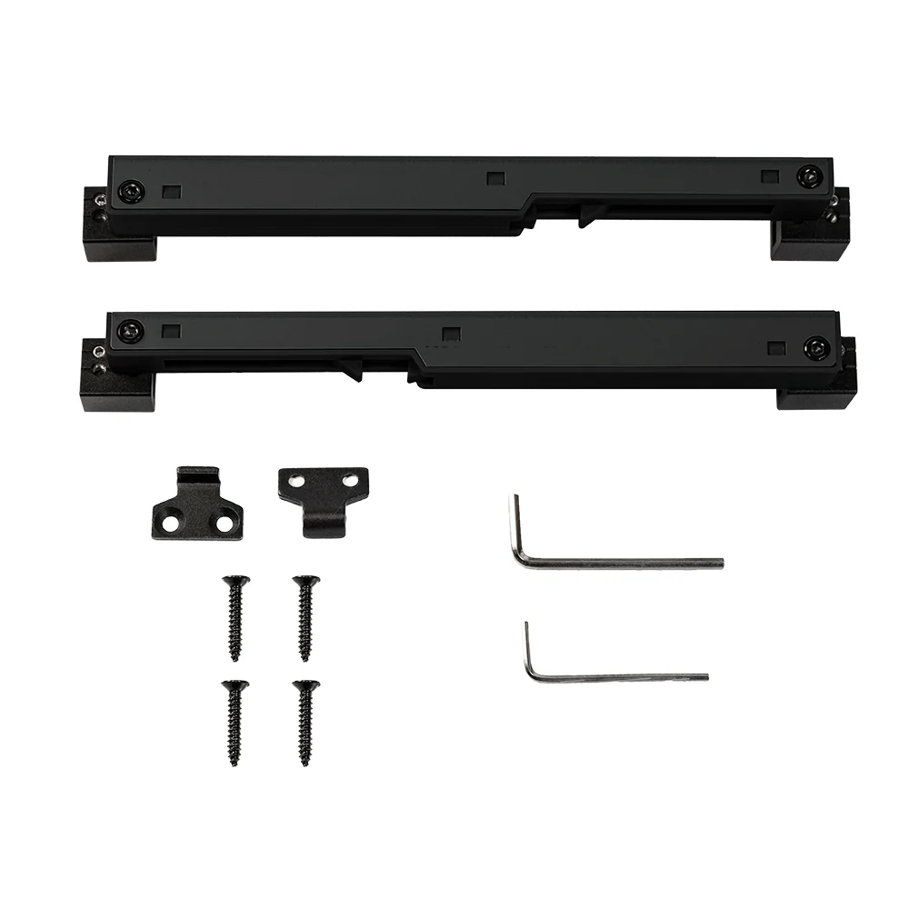 Furniture Barn Door Soft-Close Mechanism Black