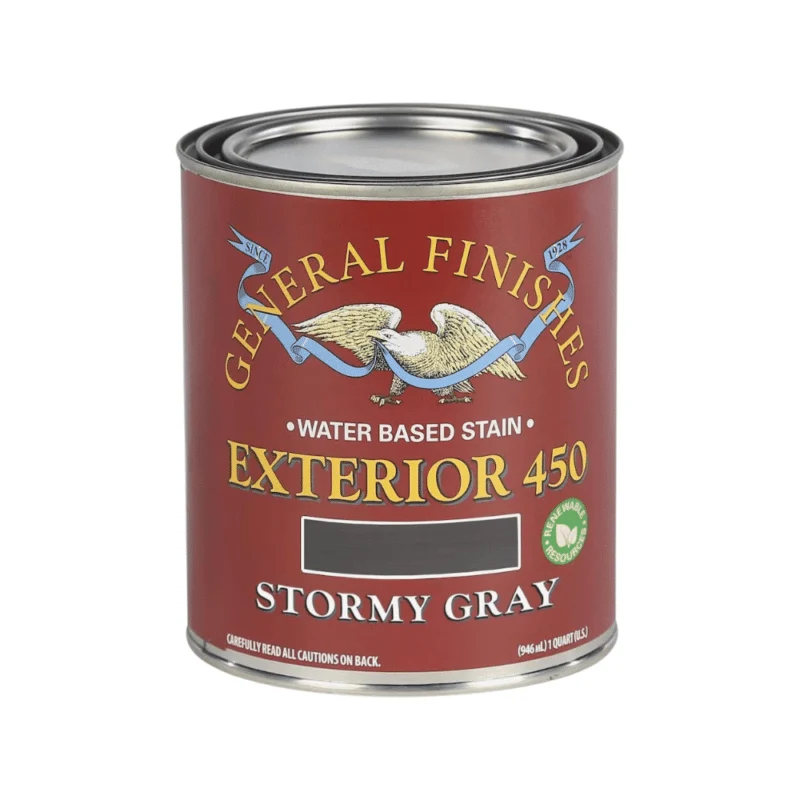 General Finishes Exterior 450 Stains, Stormy Gray, Quart