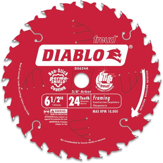 Diablo Finish Trim Saw Blade for Wood 6-1/2″ Diameter