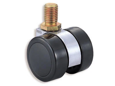 Twin Wheel Caster With Threaded Bolt M12 x 1.75