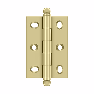 Deltana 2.5" x 1.75" Cabinet Hinge, Unlacquered Polished Brass Unlacquered